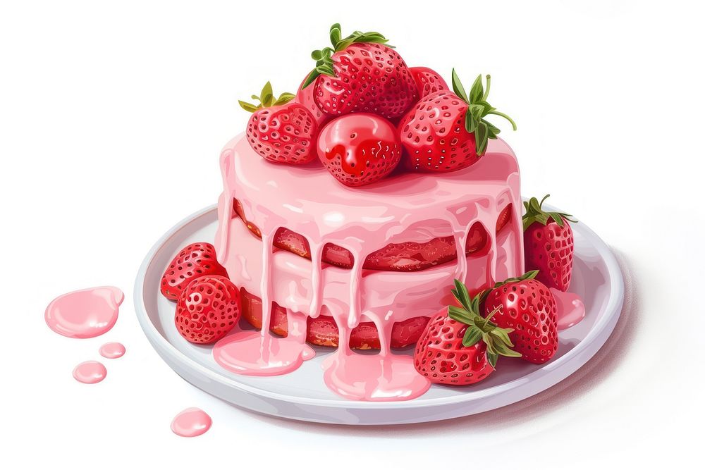Strawberry dessert strawberry fruit cream.