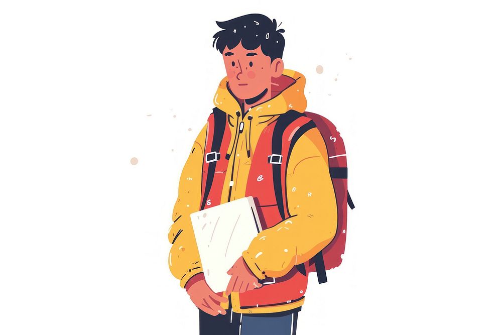 Student cartoon jacket adult.