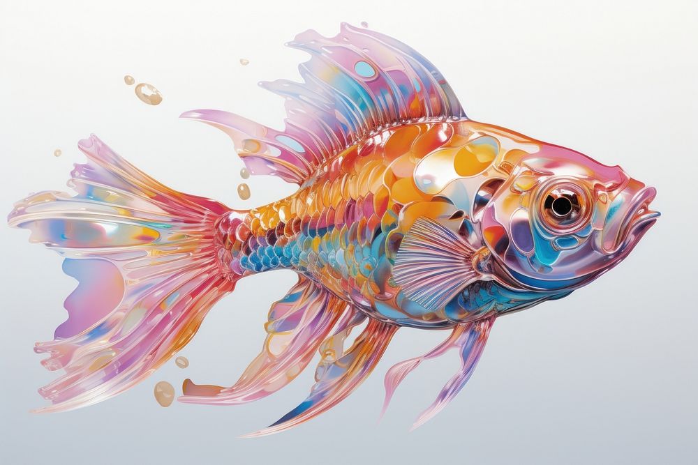 Creature goldfish animal underwater.
