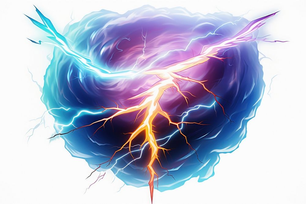 Storm thunder universe body thunderstorm lightning art.