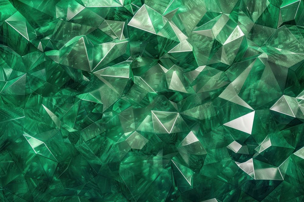 Green crystal backgrounds abstract gemstone.