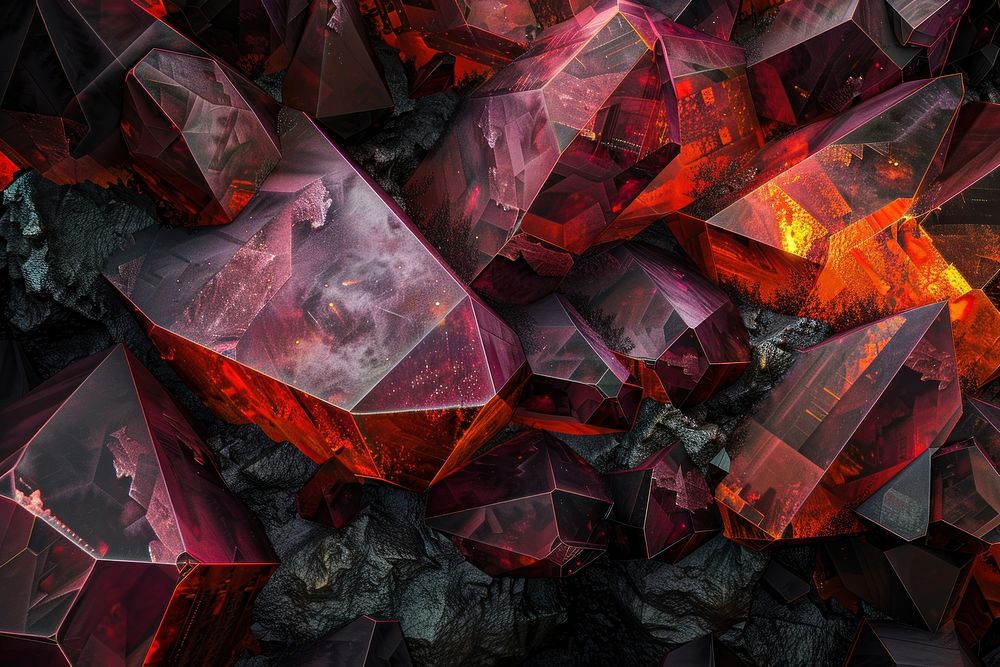 Red crystal backgrounds mineral accessories.