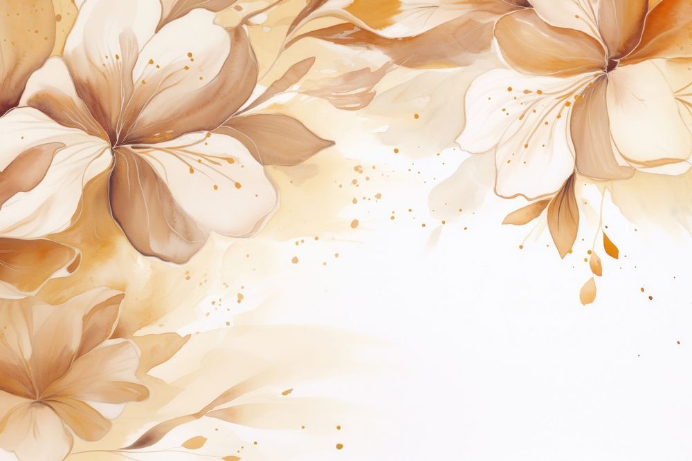 Tropical floral watercolor background backgrounds painting pattern.