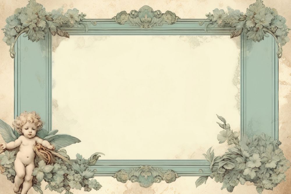 Cherub simple style backgrounds frame paper.