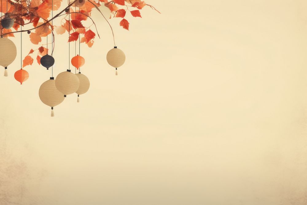 Chinese lantern simple style backgrounds autumn plant.