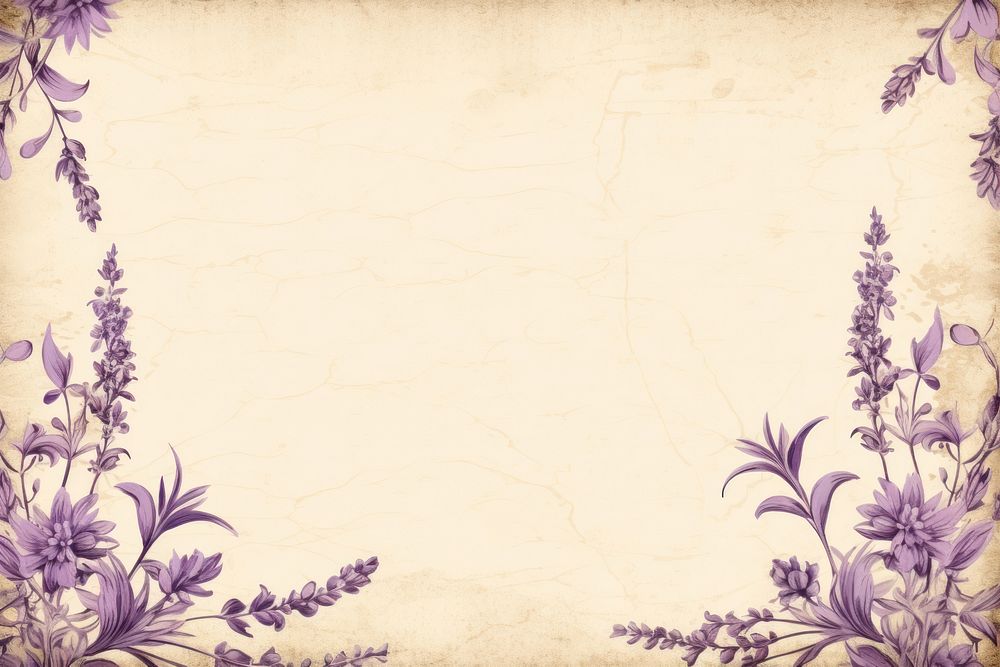Lavender frame simple style backgrounds pattern flower.