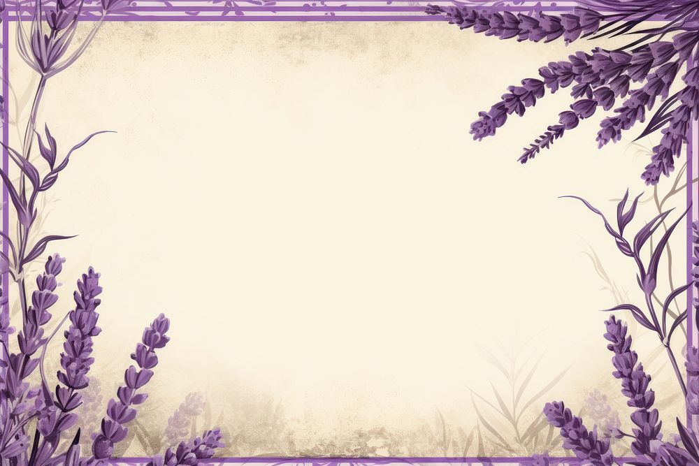 Lavender frame simple style backgrounds flower purple.