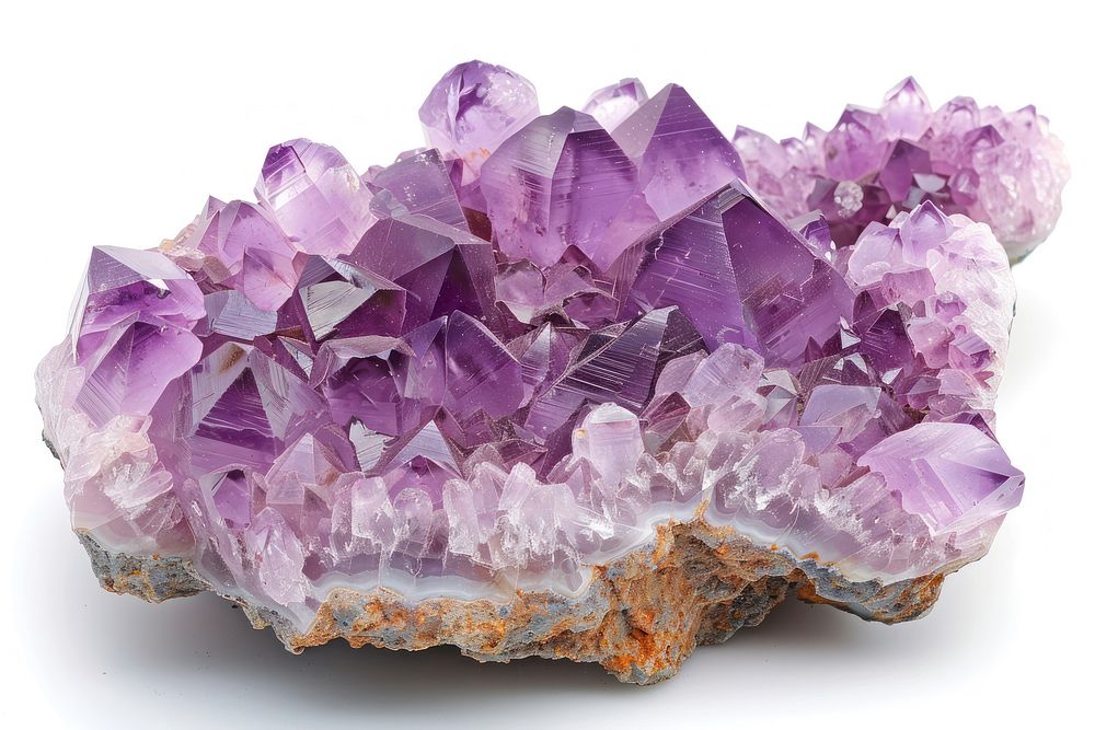 Violet Crystal Stone amethyst mineral crystal.