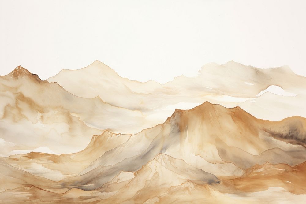 Watercolor mountain background backgrounds painting nature.