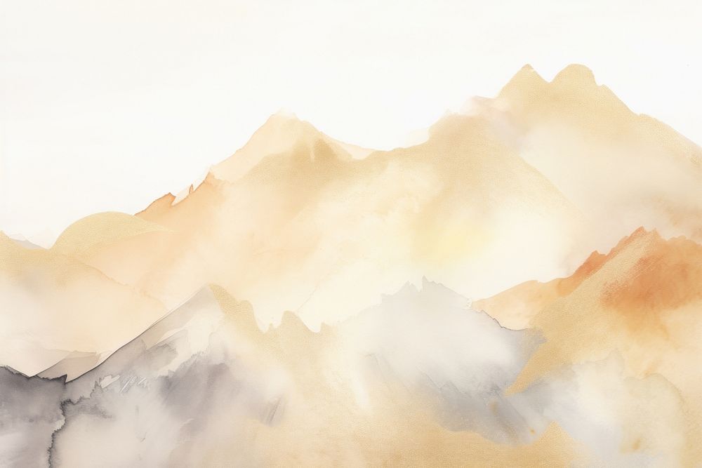Watercolor mountain background painting backgrounds outdoors.