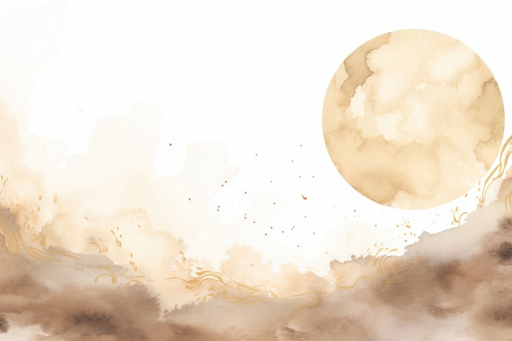 Watercolor background moon backgrounds outdoors painting.
