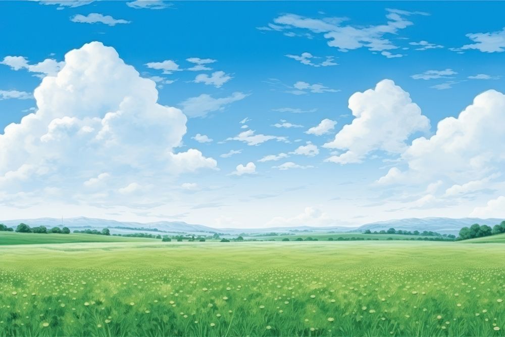 Background landscape grassland panoramic outdoors.