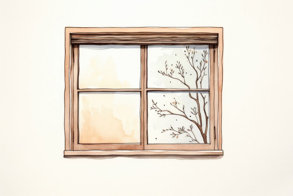 Window windowsill sketch architecture.