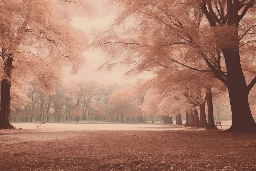 Photography of park autumn tranquility landscape.