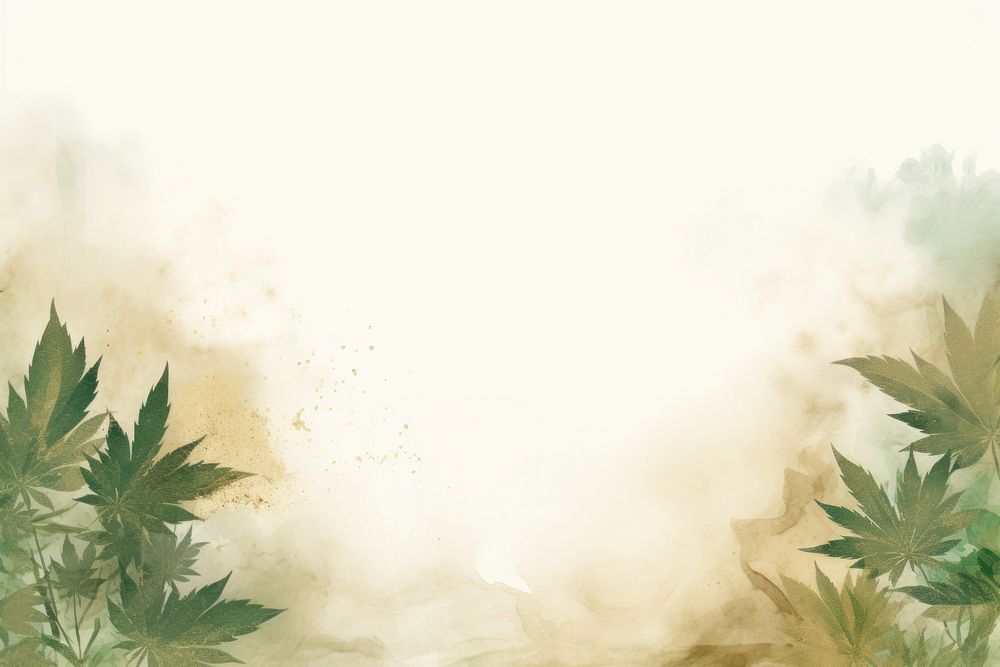 Cannabis watercolor minimal background backgrounds outdoors nature.