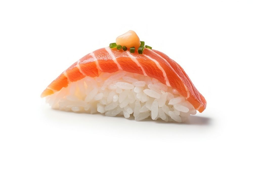 1 bite sushi seafood rice dish.