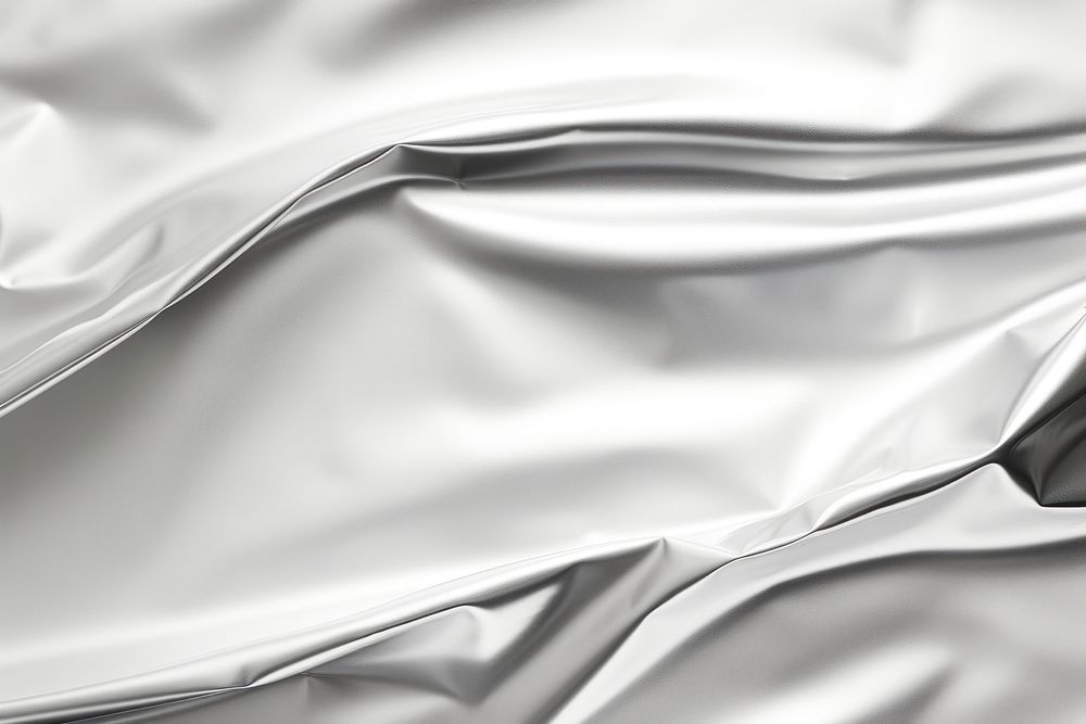 Aluminium foil texture paper backgrounds white silk.
