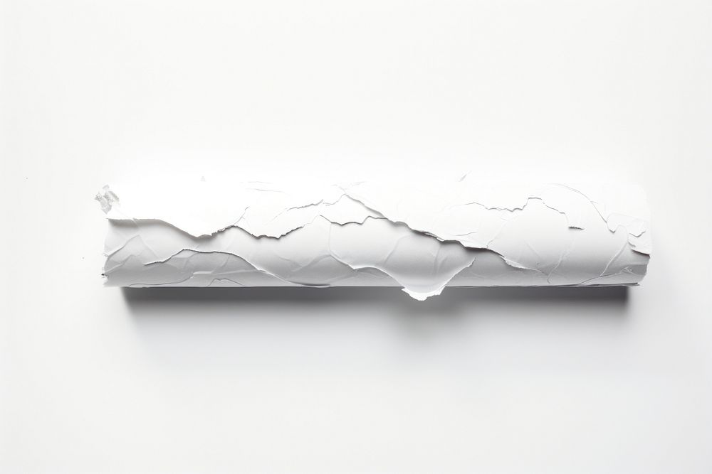 Rolled paper white white background rectangle.
