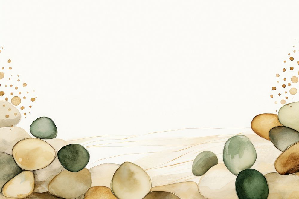 Beach stones watercolor minimal background backgrounds painting abstract.