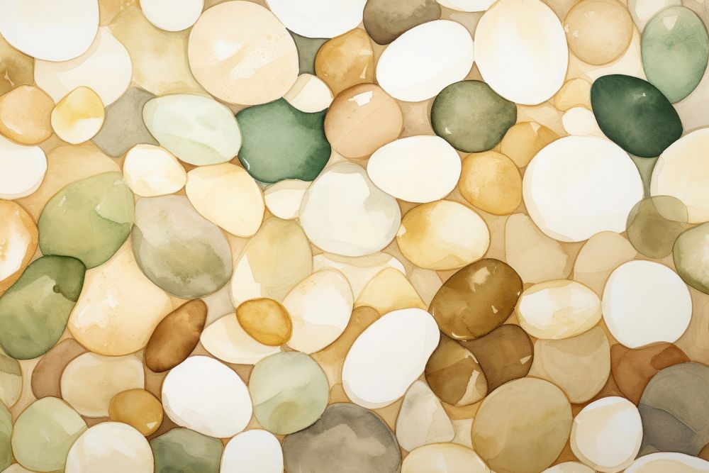 Beach stones watercolor minimal background backgrounds pebble repetition.