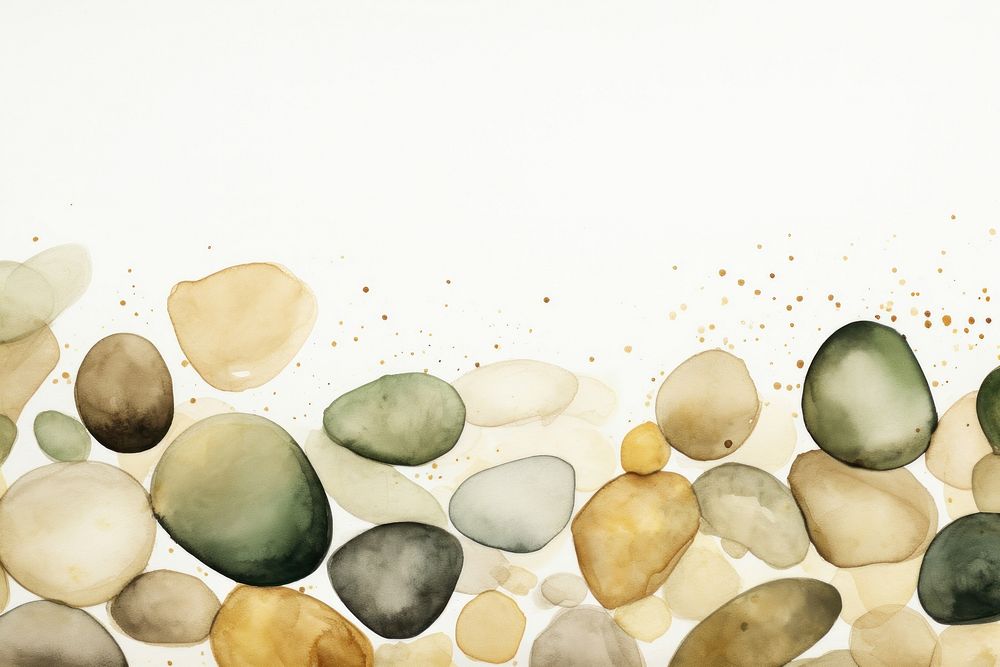 Beach stones watercolor minimal background backgrounds pebble white background.