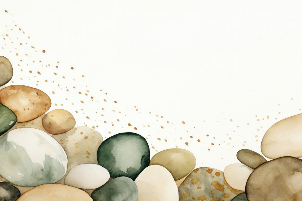 Beach stones watercolor minimal background backgrounds pattern circle.