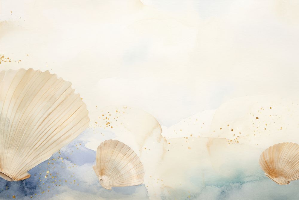 Seashells watercolor minimal background backgrounds seashell painting.