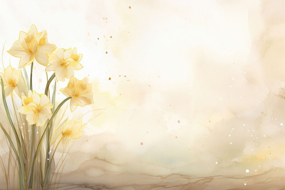 Daffodil watercolor minimal background backgrounds daffodil painting.