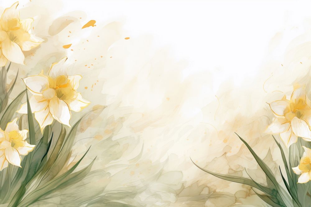Daffodil watercolor minimal background backgrounds painting daffodil.