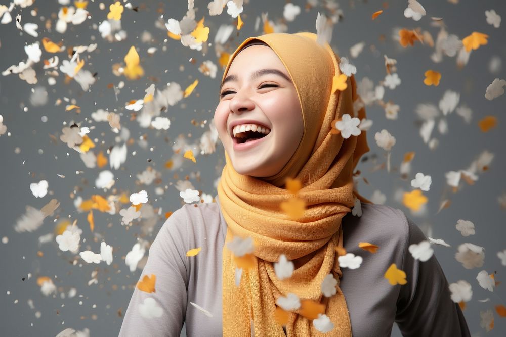Hijab laughing smile adult.