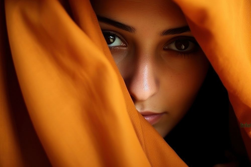Hijab portrait photo contemplation.