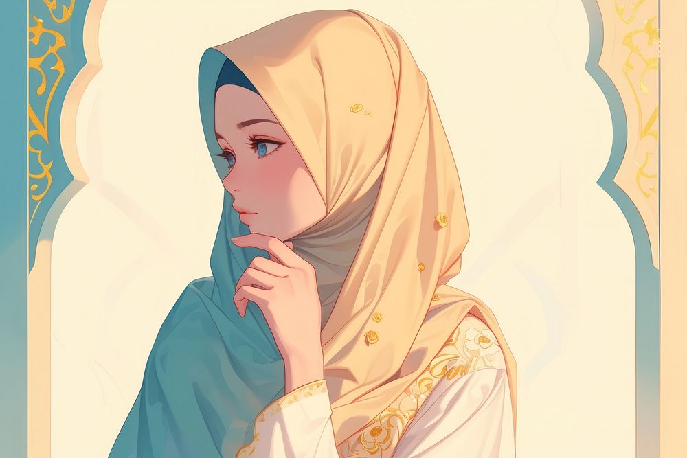 Hijab drawing sketch hijab.