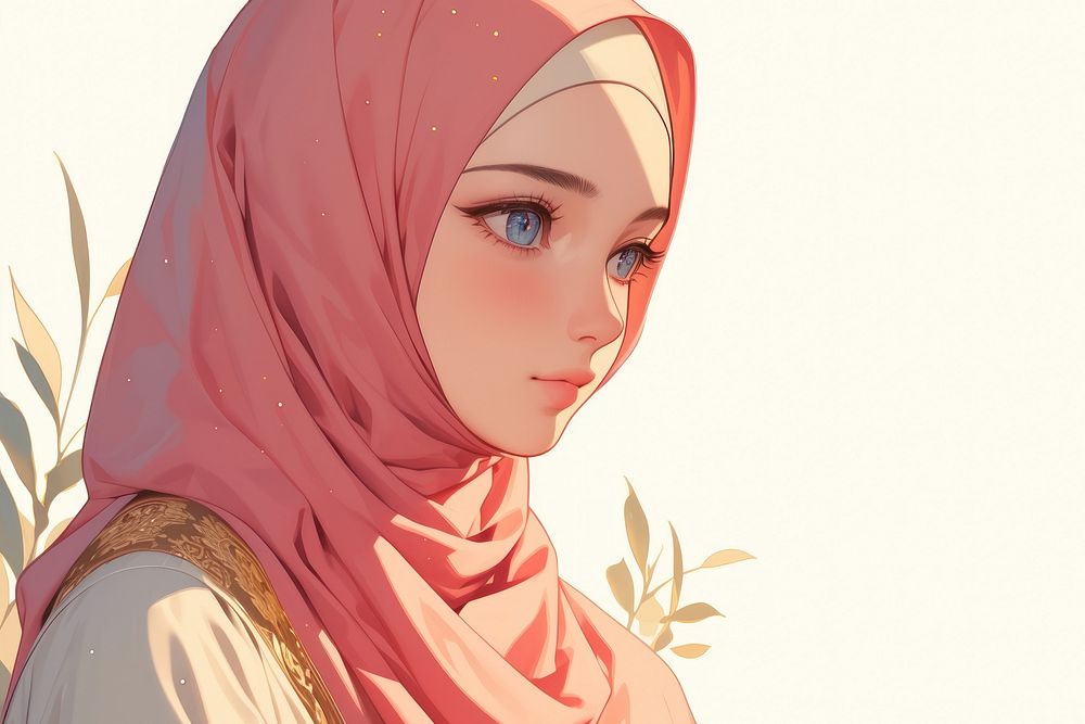 Hijab sketch adult hijab.