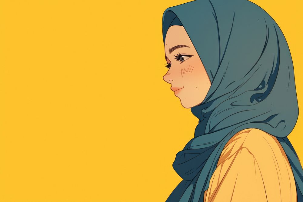 Hijab adult hijab illustrated.