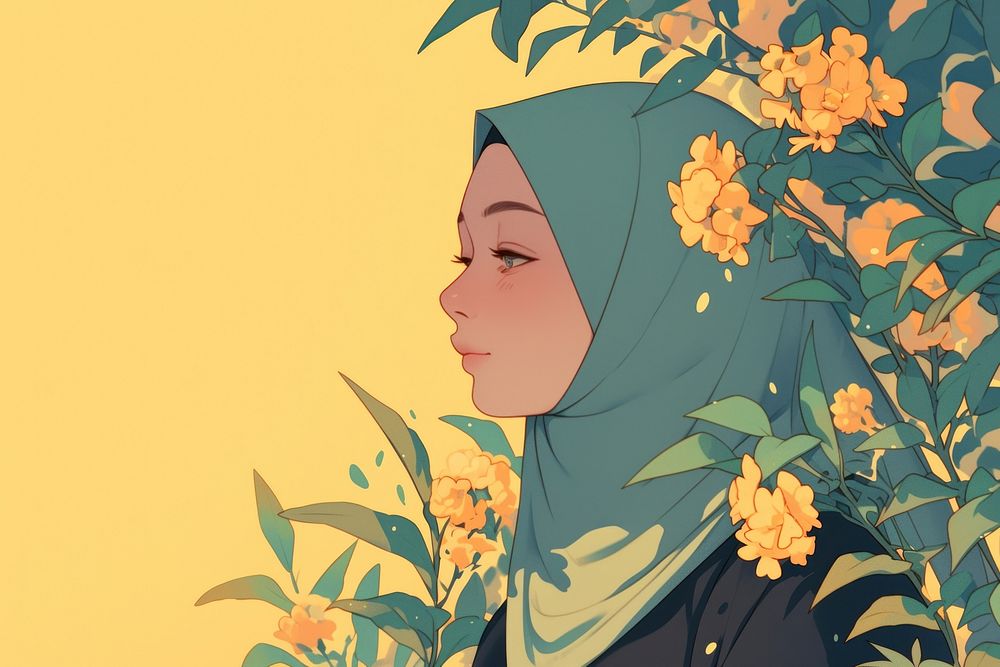 Hijab cartoon adult creativity.
