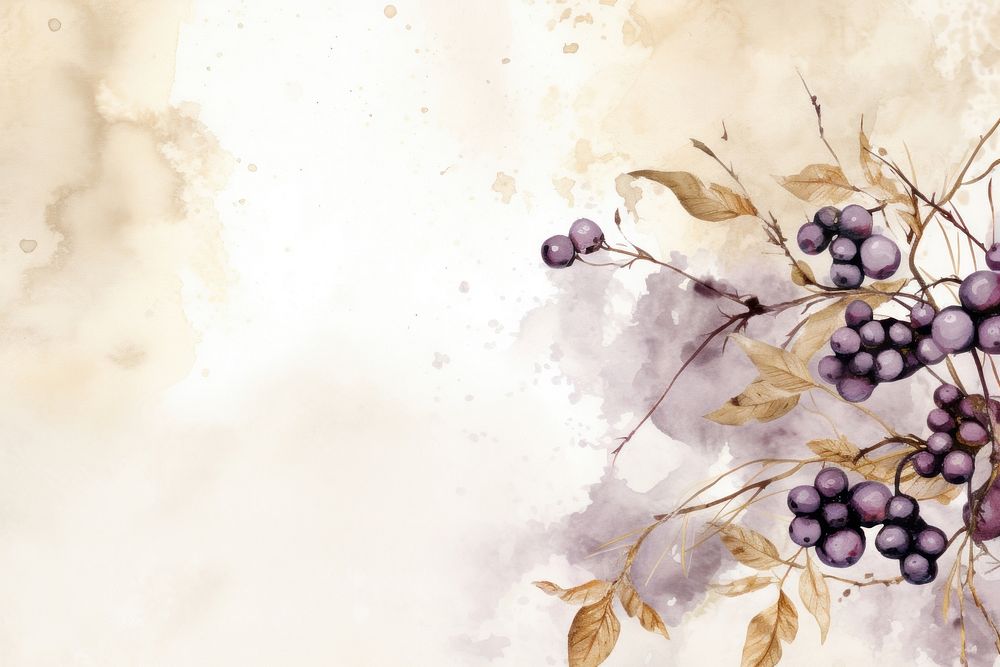 Frozen berries watercolor minimal background backgrounds blueberry painting.
