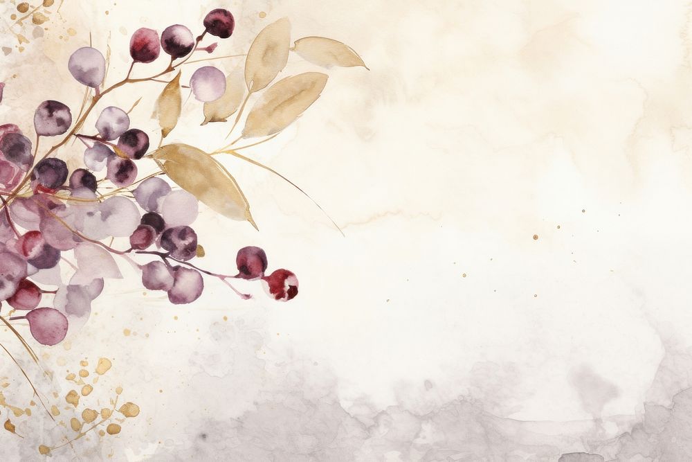 Frozen berries watercolor minimal background backgrounds painting pattern.