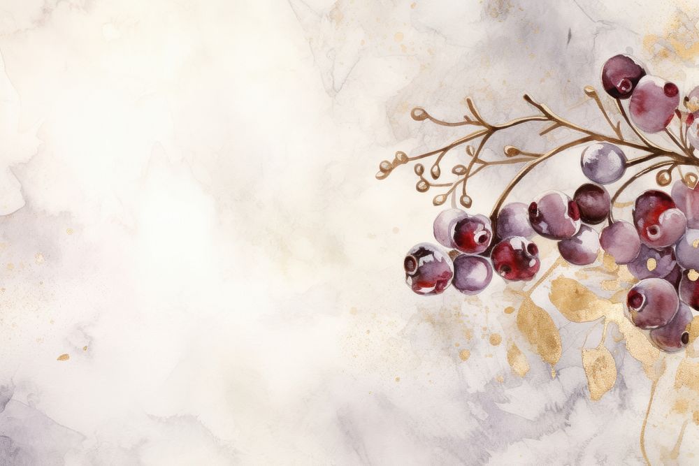 Frozen berries watercolor minimal background backgrounds painting plant.