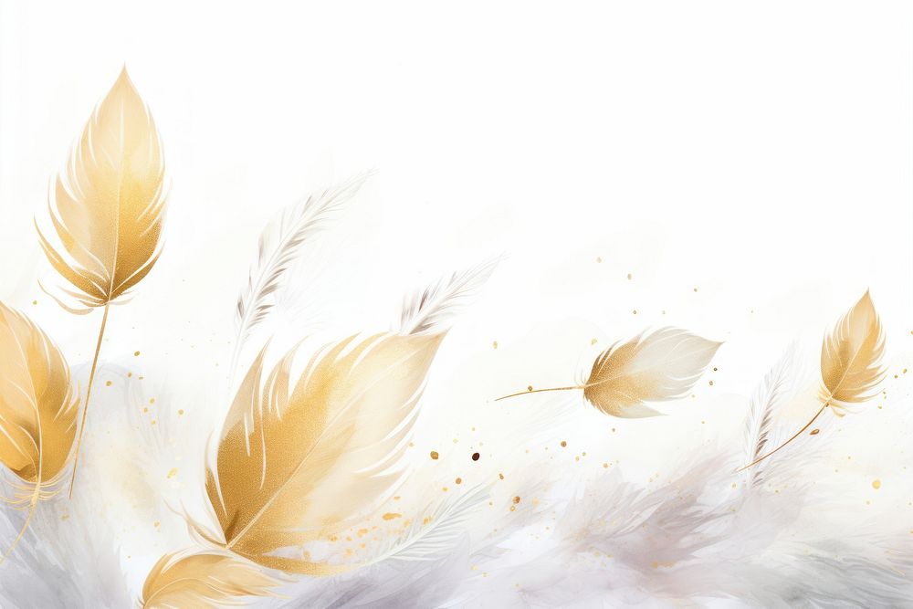 Feathers watercolor background backgrounds pattern leaf.
