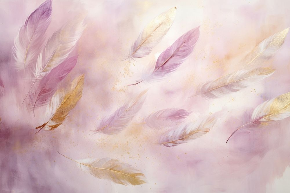 Feathers watercolor background painting backgrounds pattern.
