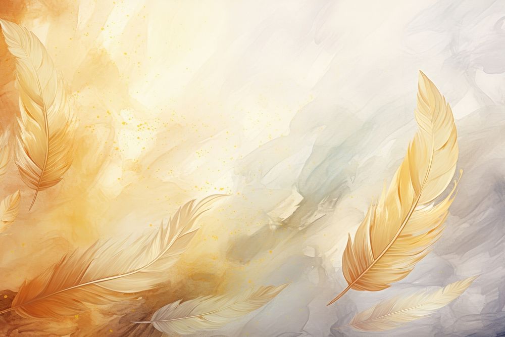 Feathers watercolor background backgrounds painting leaf.