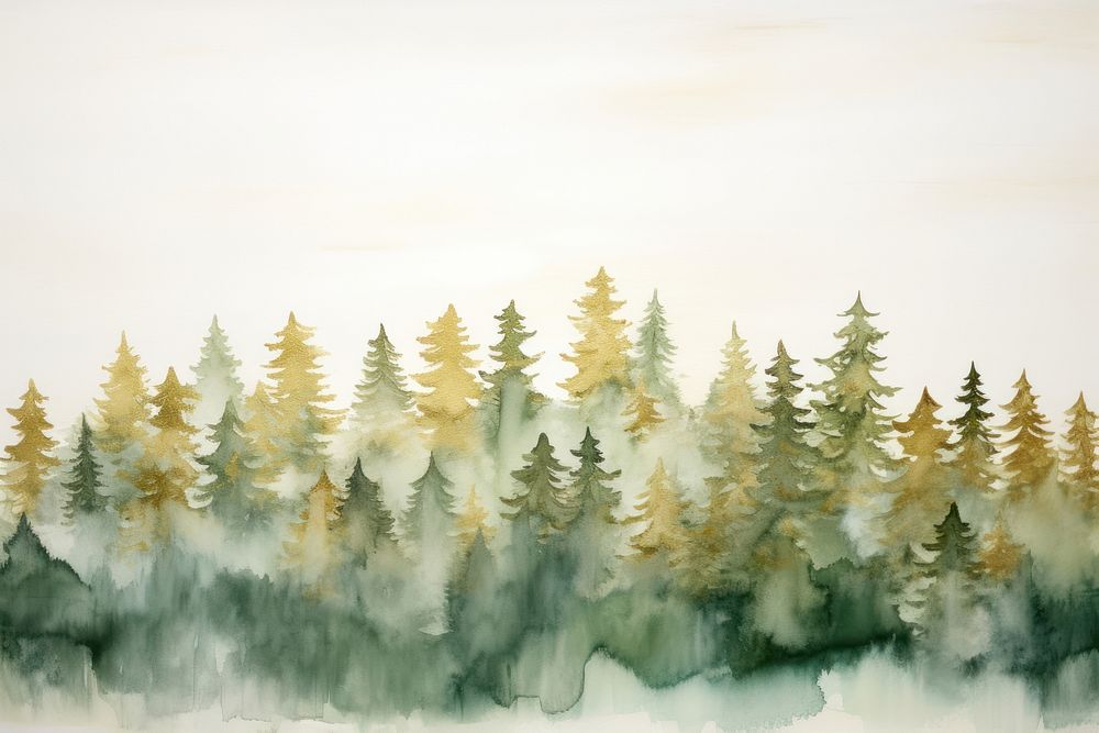 Forest watercolor background painting backgrounds outdoors.