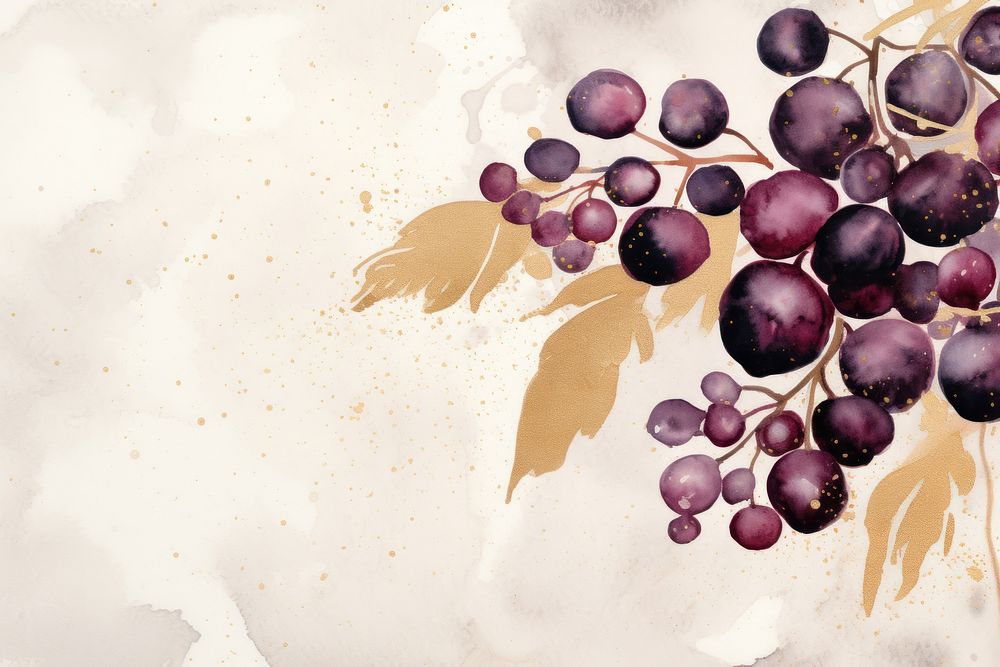 Frozen berries watercolor minimal background backgrounds painting purple.