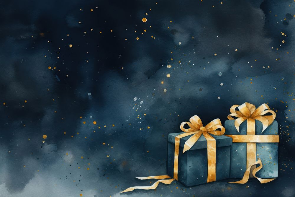 Gifts watercolor background backgrounds gold illuminated.