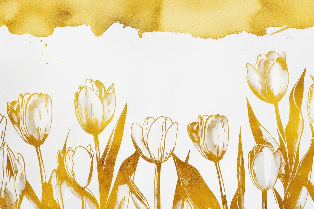 PNG Tulip border frame backgrounds painting drawing.