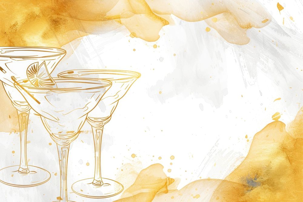 Cocktail border frame martini drawing sketch.