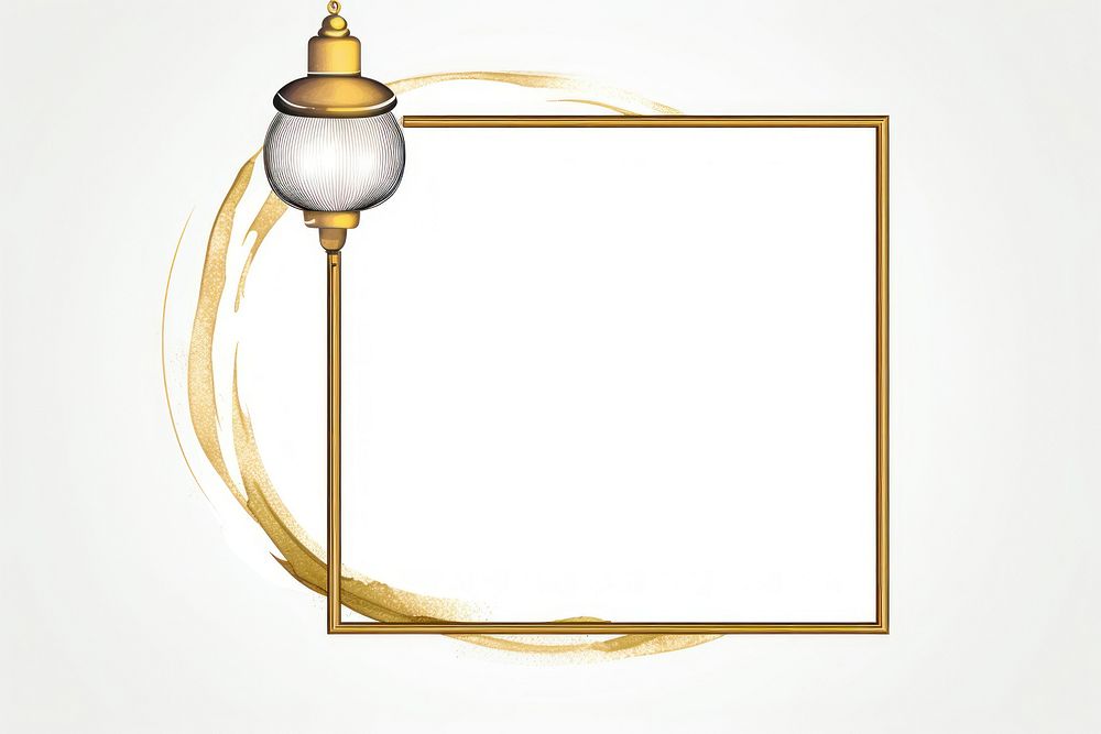 Lamp frame gold line.