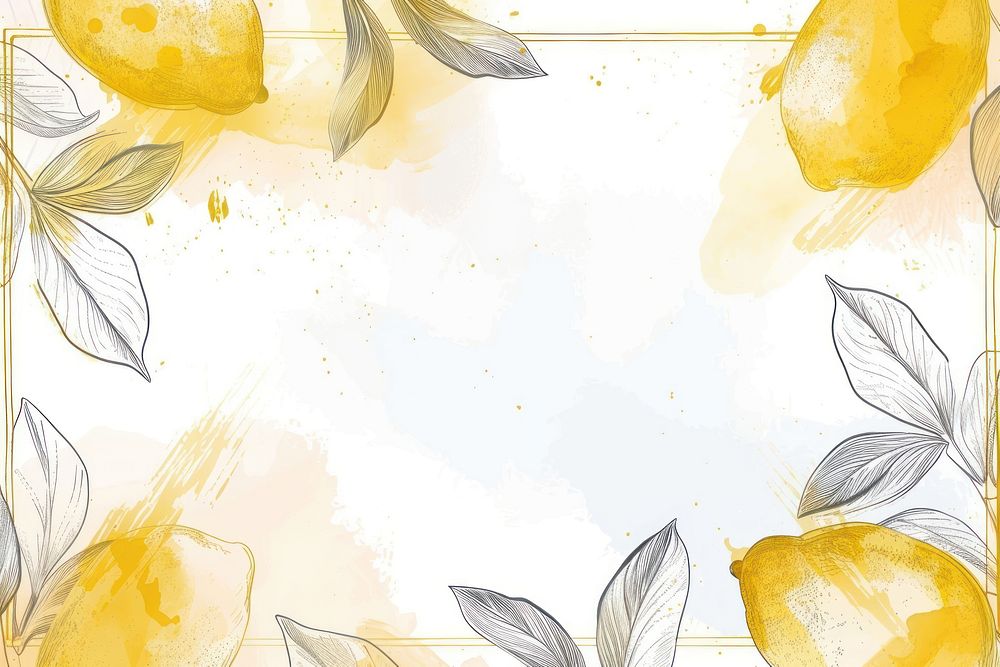 Lemon border frame backgrounds pattern fruit.