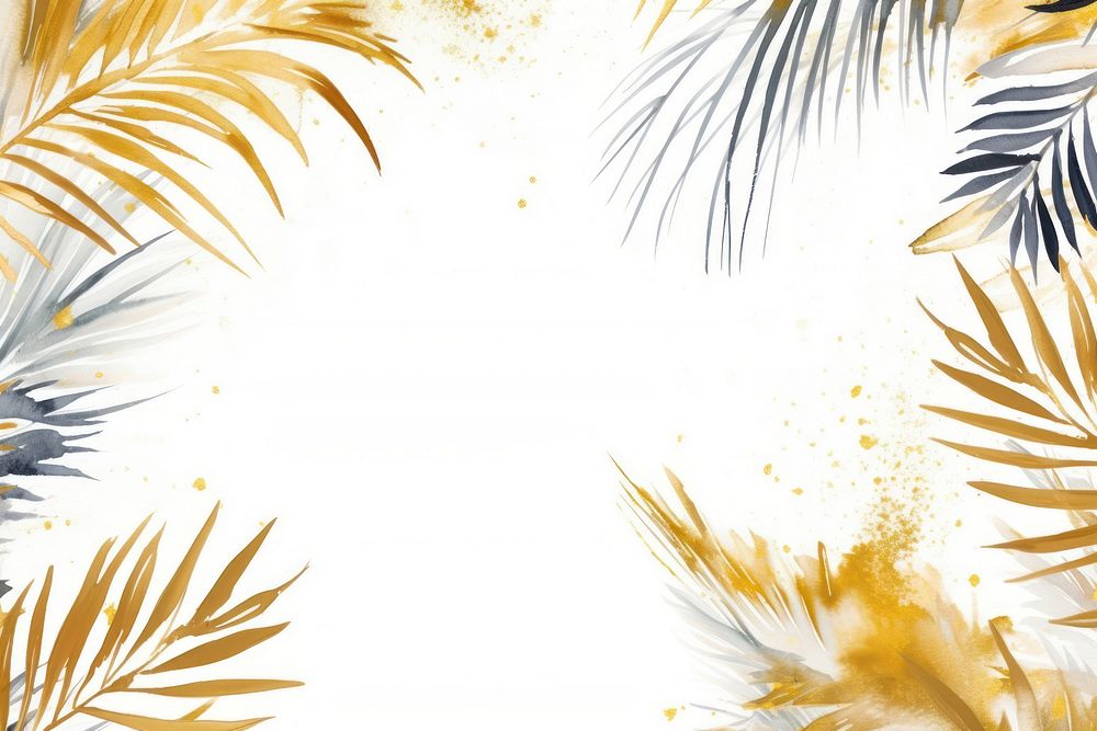 Palm tree border frame backgrounds sunlight outdoors.