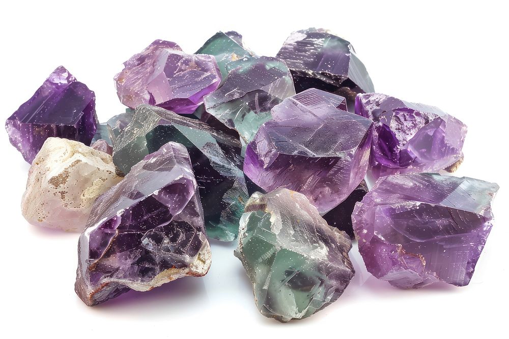 Gemstone mineral amethyst crystal.